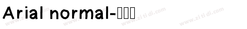 Arial normal字体转换